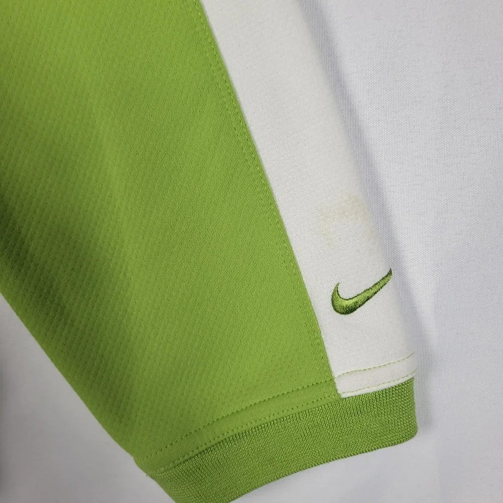 Nike Golf Nike Fit Therma Sweatshirt‎ Men's Large Green White Quarter Zip